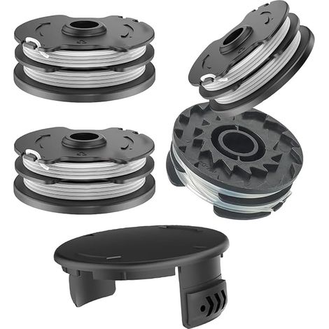 4er-Pack Ersatzspulen für den Parkside PRT 550 A1 Akku-Freischneider – LIDL IAN 311404, PRT 550 A3, PRTA 20-Li B2 8,2 m 0,2 cm, 4xz+1gz (1/5)