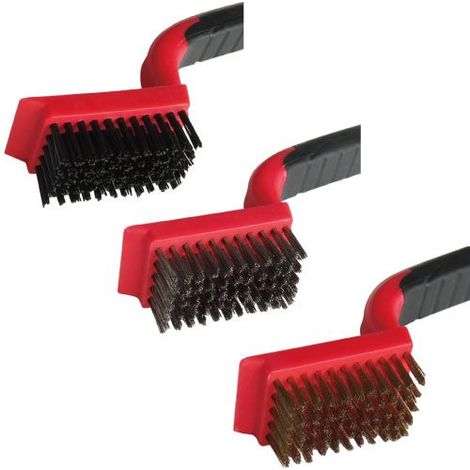 TrendLine Drahtbürsten-Set, 3-teilig Grillbürste Grillreinigungsbürste (1/3)