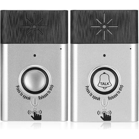 Vocale sans Fil Intelligente, Interphone Bidirectionnel pour la Maison et Le Bureau Longue Distance Fort et Clair Voice Home Security Easy Install, Blanc (sans Batterie) (1/5)