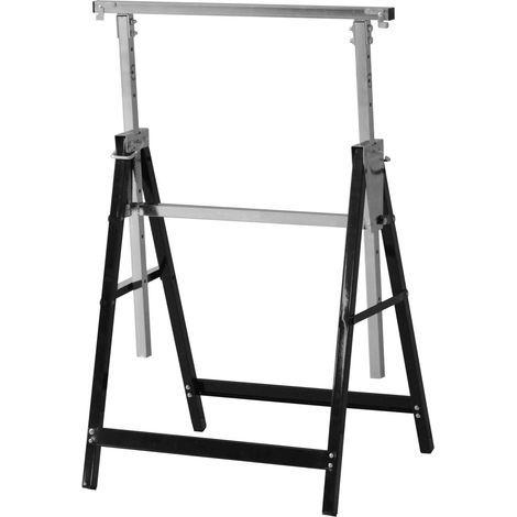 Meister Metallbock 200 kg - Klappbar - Variable Arbeitshöhe von 800 bis 1300 mm - 7-stufige Höhenverstellung
