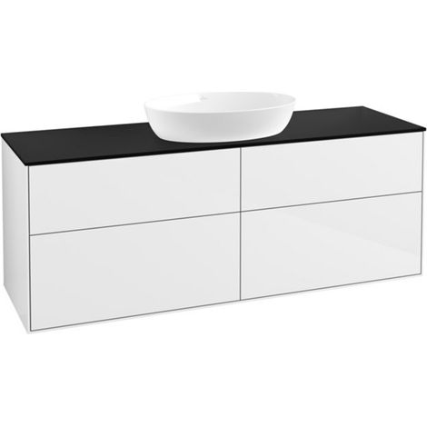V&B Waschtischunterschrank Finion 160x60cm, Abd.-Pl. bla m, glo wh. Lac (1/2)