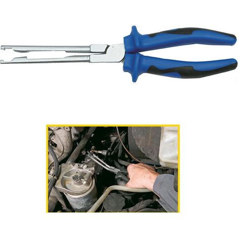 TrAdE Shop Traesio - Pinza Lunga Per Candele Di Accensione Dritta Per Officina Meccanico Auto 240mm -
