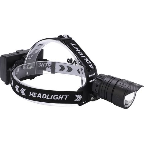 Lampe frontale rechargeable USB, détecteur de mouvement, puissante pour randonnée, camping et activités extérieures (1/5)