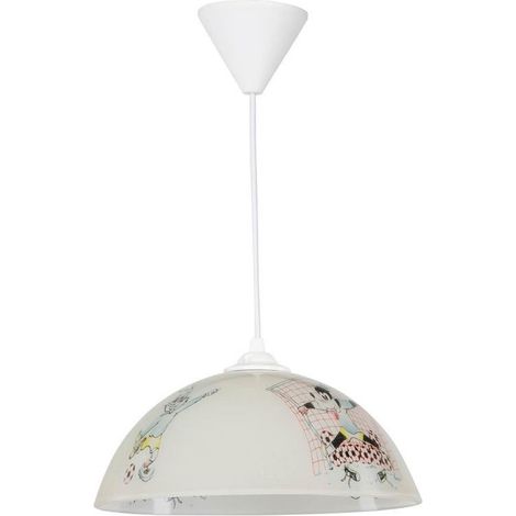 Lampada per cameretta Mufi  vetro bianco con disegni