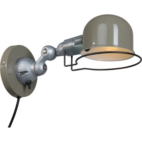 Applique murale LED verte en aluminium – Abat-jour métal 10cm – Compatible E14 jusqu'à 40W – Interrupteur mural – Steinhauer (1/5)