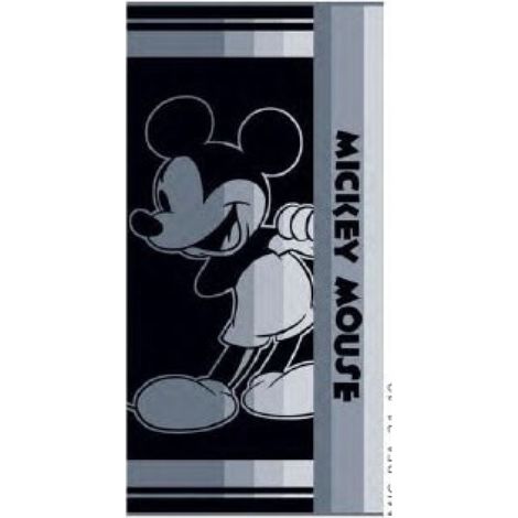 Serviette de plage - Mickey Mouse Classic Noir & Blanc - 70x140 cm (1/3)