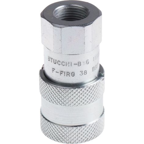 Raccord hydraulique rapide RS PRO, Femelle en Acier carbone 3/8pouces ( Prix pour 1 ) (1/2)
