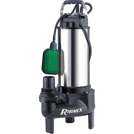 Pompa automatica sommersa acque di scarico acciaio e ghisa vortex 1500w ribiland (1/2)