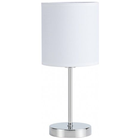 Sobremesa Chanza 1xe14 Cromo C/pantalla Blanca 37x16x16 Cm