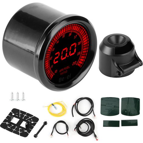 52mm Indicateur 7 Couleurs Noir Rapport Air/Carburant Jauge Auto Accessoire Voiture (1/5)