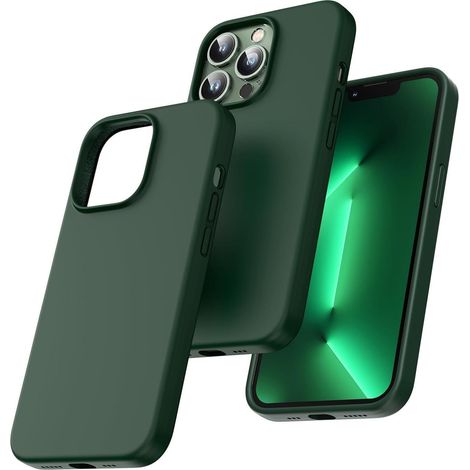 Handyhülle iPhone 13 Pro Silikon Stoßfest Kratzfest Alpingrün (1/5)