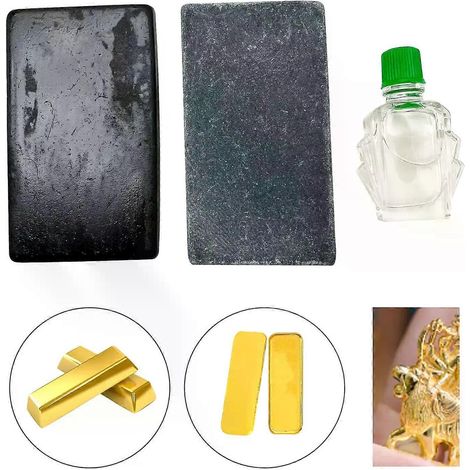 Outil de test d'or pour bijoux, kit de test à l'acide pour bijoux 10K, 14K, 18K et 22K, pierre de test pratique pour l'or, pierre de détection d'or (1/4)