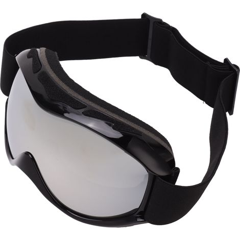 Masque de ski adulte sphérique double couche anti-buée, lunettes coupe-vent pour le snowboard et l'escalade, couleur argent (1/5)