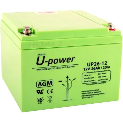 Batería AGM UP26-12 de 26 Ah