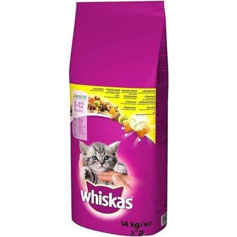 Whiskas Junior con Pollo - Cibo Secco per Gatti, 14 kg