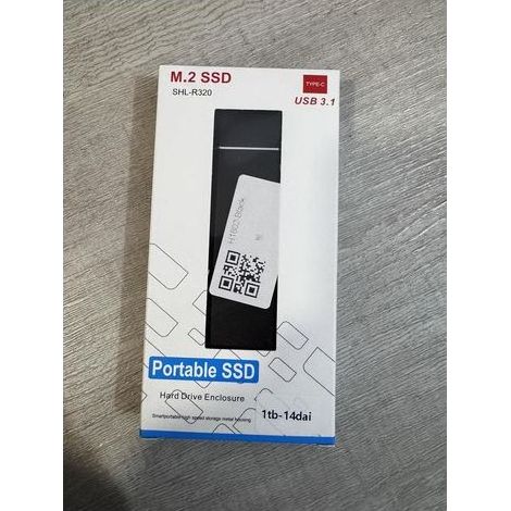 Externe 1-TB-SSD-Festplatte, kostenloser OTG/Type-C-Adapter, für Laptops (schwarz) (1/5)