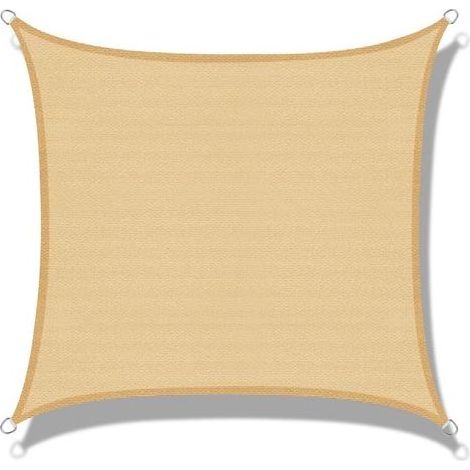 TAISHENGDA – Rechteckiges Sonnensegel (HDPE), 3,5 x 5 m, sandfarben, UV-Schutz, für Terrasse, Camping, Garten (1/5)