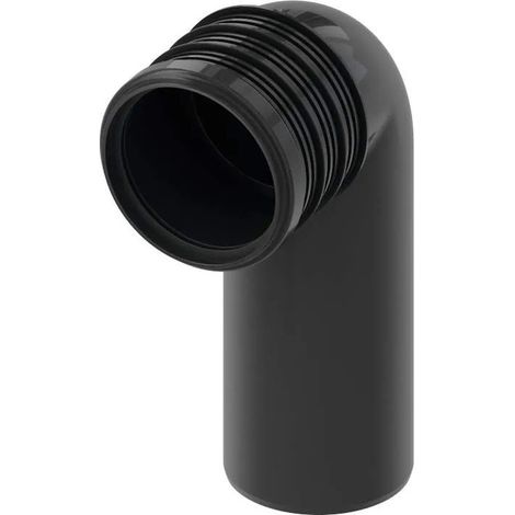 Pipe d'évacuation DN 90 – Raccordement WC 90° en PP – Pour bâti-support TECE – Réglage profondeur 3 niveaux