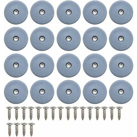 20 Stück 22MM Runde Möbelgleiter mit Schrauben Teflon-Möbelgleiter Nagel-auf Stuhlgleiter Möbelgleiter (1/4)