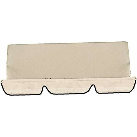 Telo di ricambio per altalena da giardino, resistente ai raggi UV, tessuto impermeabile, coprisedile antipolvere per altalena da esterno, beige, 150 cm