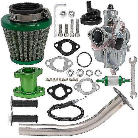 Kit de carburateur VM22 pour moto, comprenant collecteur d'admission, filtre à air et pot d'échappement, compatible avec les modèles Lifan Zongshen Pit Dirt 110, 125 et 140. (1/5)