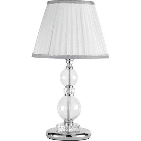 Lampada da tavolo BACH 25x45 cm in vetro trasparente Cromo (1/2)