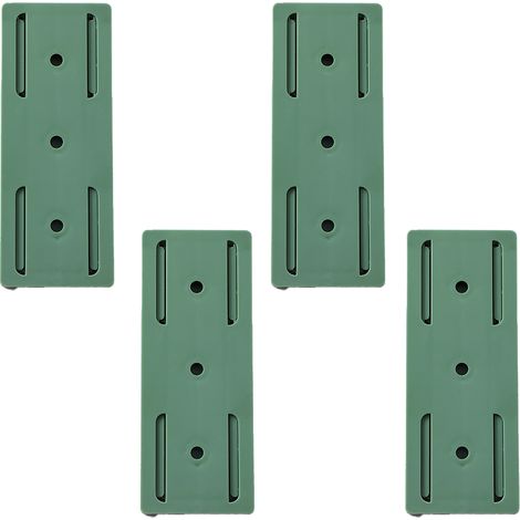 Support Pour Bloc D’Extension - Fixation Murale Sans Perçage - Design Coulissant - Pour Prise Multiprise Cuisine Bureau Maison - Lot De 4 (1/5)