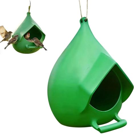 Mangeoire en céramique pour oiseaux avec perchoir et récipient pour la nourriture ou l'eau, adaptée aux cages et aux élevages domestiques.-AquaForge (1/5)