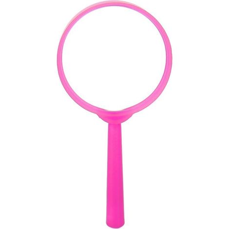 Loupe de lecture portable avec manche en plastique pour enfants et étudiants - Rose (1/5)