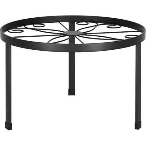 Blumenständer – 1 Stück – Schwarzes Metall – Tragkraft 20 kg – Für drinnen und draußen, Garten/Balkon – 21 x 9 cm (1/5)