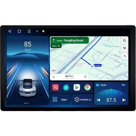 Autoradio con schermo ad alta risoluzione, compatibile con Dodge Caliber e Jeep Compass 2010-2016, X7 PRO 6-128-11.5 (1/2)