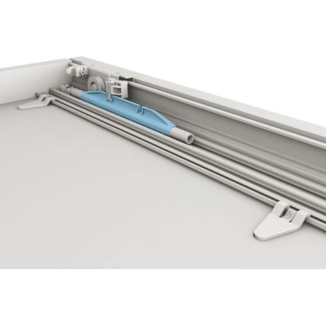 Ferrure coulissante glow+ pour armoire à deux portes - Charge maxi par vantail : 45 kg - Amortisseur : Avec - Garniture : Pour 2 vantaux - Hauteur du sol : 33 mm - SALICE (1/5)