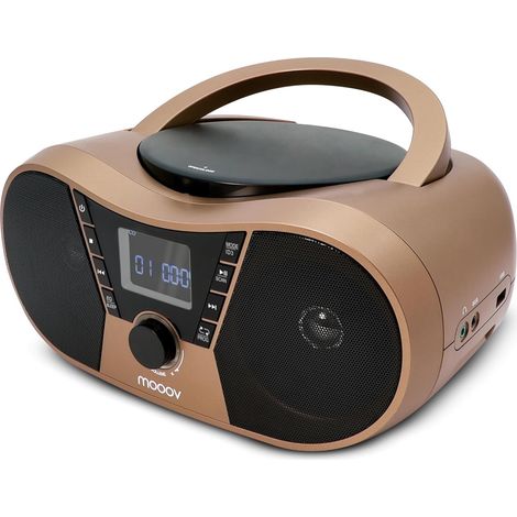 MOOOV RADIO FM CD MP3 USB BOMBOX DYNAMIC BASS BOOST FUNZIONI SLEEP E ID3