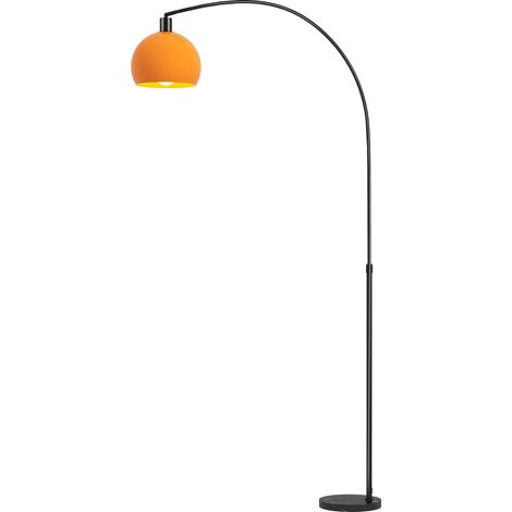 HOMCOM Modern Standing Lamp with Shade & Foot Switch, Black (1/5)