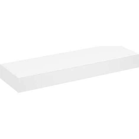 Maison Exclusive - Wandregal mit Schublade MDF Weiß (1/5)