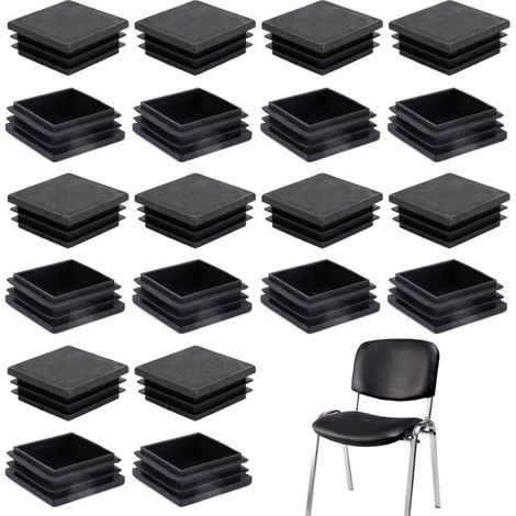 20pcs Bouchons à Lamelles Carré 40x40 30x30 35x35mm pour Tube Carre, Bouchon Plastique Carre, Embout Tube Carré, Capuchon Plastique Carre, Bouchon Tube Carré (20, 35x35) (1/4)
