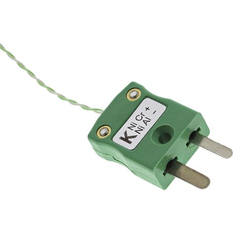Connecteur type K, L 10m, +250°C max à Fiche mâle miniature ( Prix pour 1 )