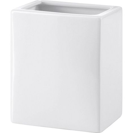 Lineabeta - Bicchere portaspazzolini Saon in porcellana bianco