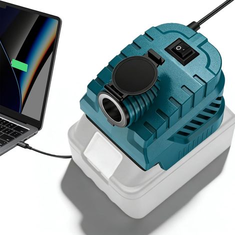 Convertisseur Abaisseur 18 V vers 12 V, Adaptateur Booster de Batterie Portable 12 V, Chargeur Rapide pour Voitures, Puissance de Sortie Réglable, Idéal pour Le Dépannage et Le Démarrage d'urgence (1/5)