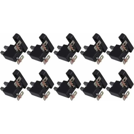 Lntyq Brosses en Carbone pour générateurs - 10 pièces de brosses en Carbone et de Porte-brosses en Carbone pour générateurs 4KW 5KW 7KW Bonne Conduction Thermique et propriétés lubrifiantes (1/3)