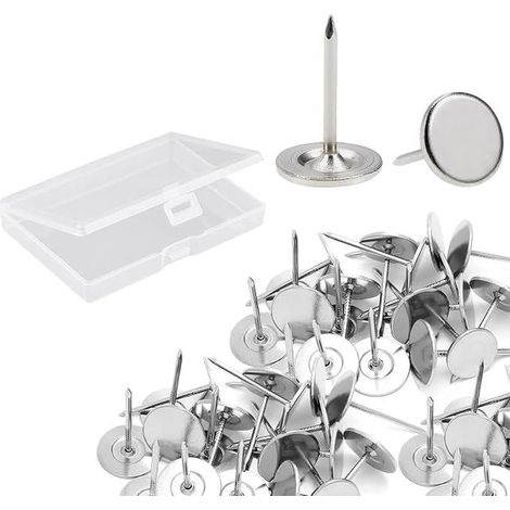 Upholstery Nails Plastic Box Silver (1/4)