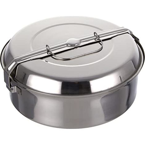 Portapranzo Rotondo in Acciaio Inox 20 cm con 2 Piatti 5011 (1/4)