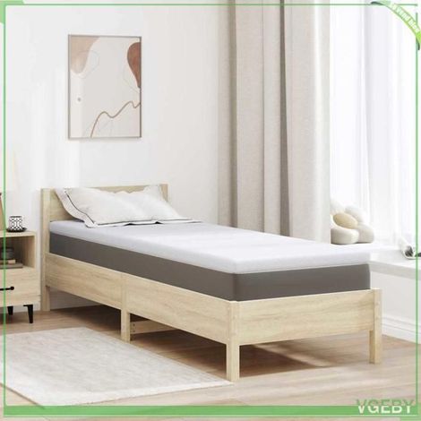 4106221 Surmatelas Blanc 80 x 200 cm Tissu Jacquard (1/5)