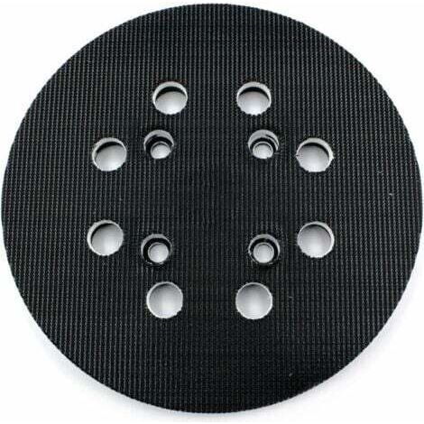 Plateau de ponçage 125 mm – Finition moyenne pour ponceuses excentriques Bosch – Compatible avec disques abrasifs Velcro 8 trous (1/5)