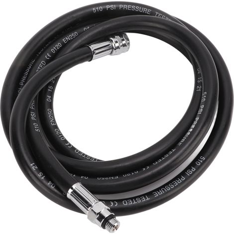 Tuyau flexible basse pression pour détendeur de plongée, 210 cm, caoutchouc résistant (1/5)