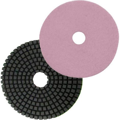 Pad de polissage diamanté à eau auto-agrippant D.125 mm x Gr. 3000 - Granit, marbre, pierre naturelle - Diamwood (1/2)