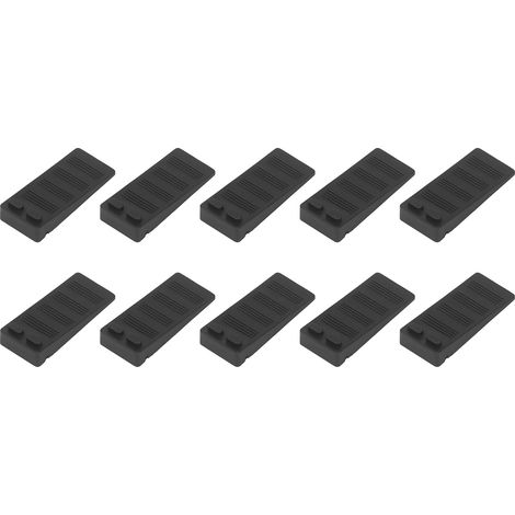10 Blocs-porte en Caoutchouc Noir, Protection Mur et Sol pour Portes, Installation Facile Sans Perçage (1/5)