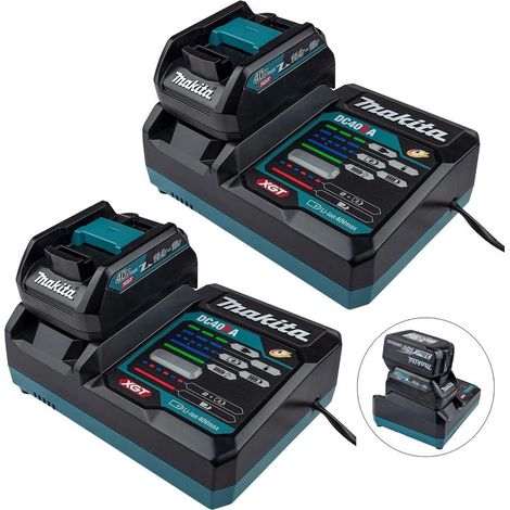 Makita DC40RA 40V Max XGT / 18v LXT Rapid Fast Battery Charger ADP10 - Twin Pack