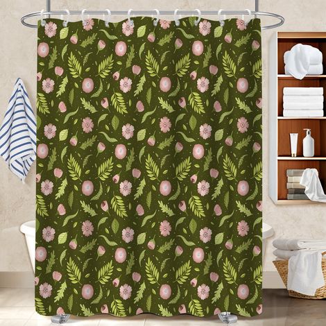 Rideau de bain 180x180 lavable voile de douche pour salle de bain avec baignoire (1/5)