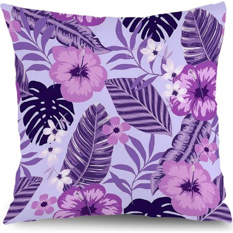 Housse de coussin floral jardin, style rustique pour canapé,40×40cm (1/5)